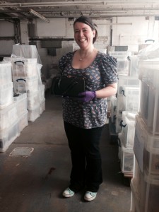 The smile on Louise’s face says it all and I think it’s fair to say that Dolly’s bag is probably her favourite object in the collection.