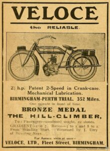 Newspaper clipping of Veloce cycle