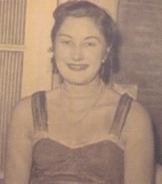 Joyce Green as a young woman black and white image