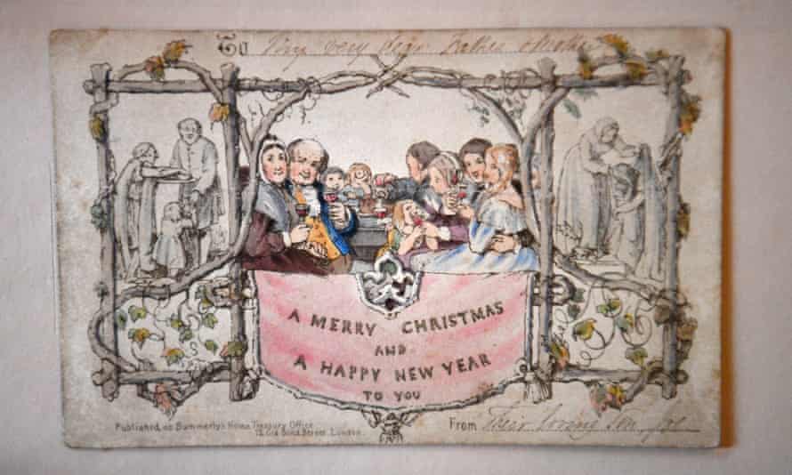 Old illustrated christmas card