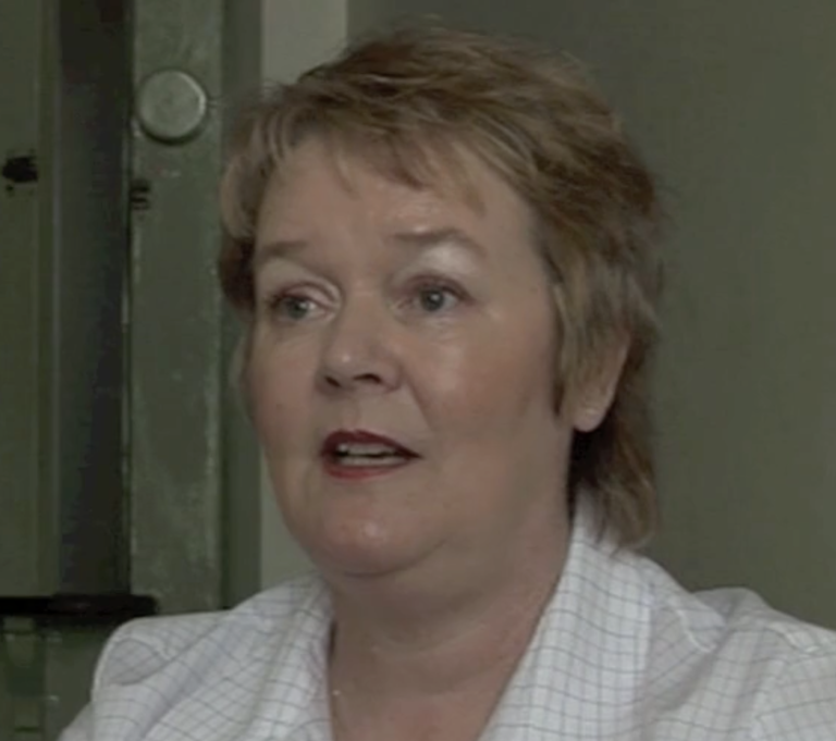 Still of Pauline talking taken from Pauline Jones Oral History Video
