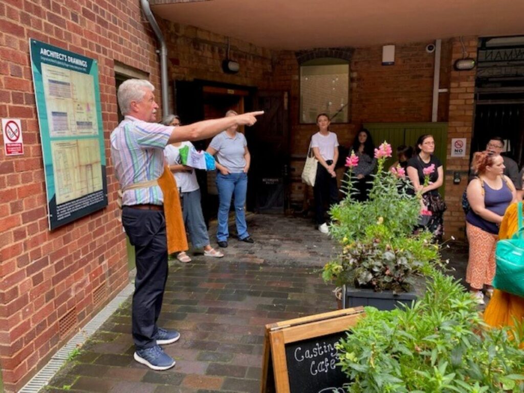 Architect and tour group